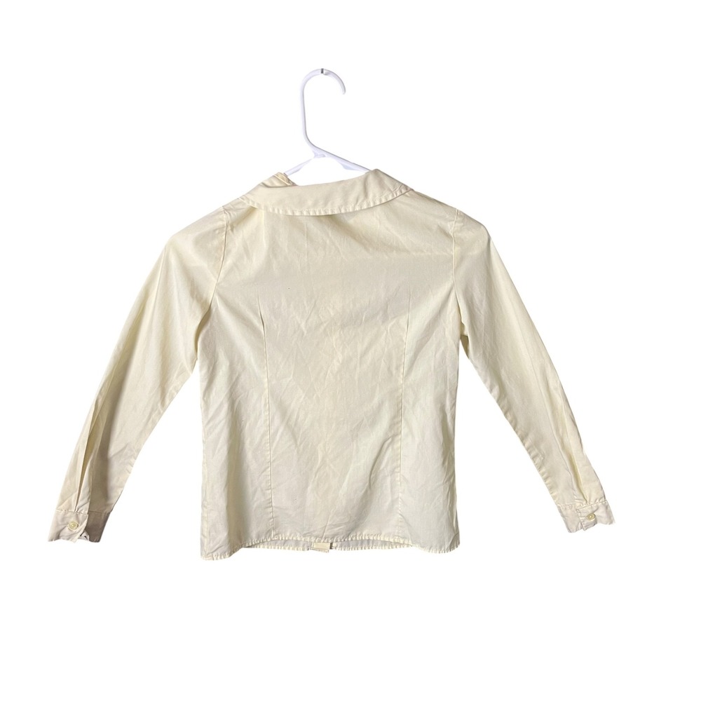 French Toast Long Sleeve Peter Pan Collar Shirt Girls 12 Yellow School Uniform - Picture 2 of 16